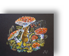 A mouse amongst Fly Agaric toadstools